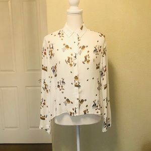 Zara button down blouse
